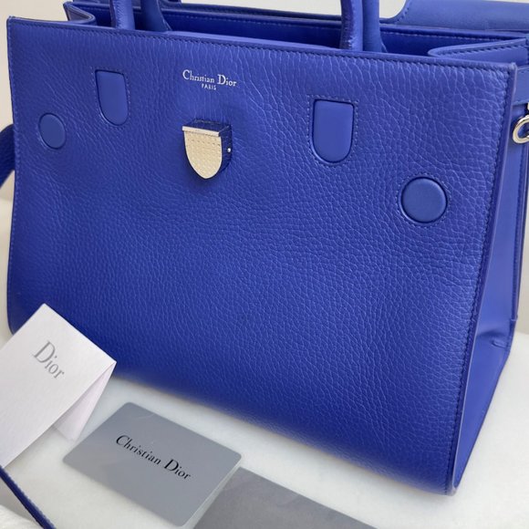 Designer Christian Dior Blue Diorever Bag In New Condition - Picture 10 of 12